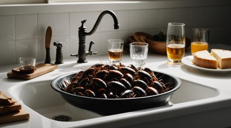cockroaches can contaminate dishes
