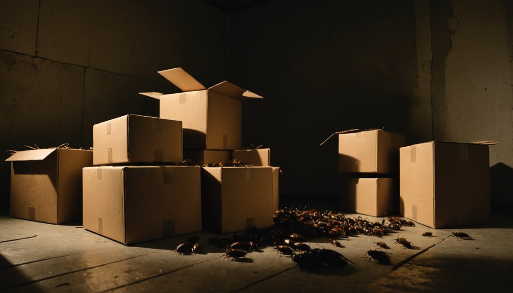 cockroaches hitch rides in boxes