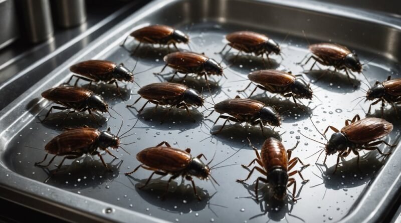 cockroaches infesting dishwasher interior