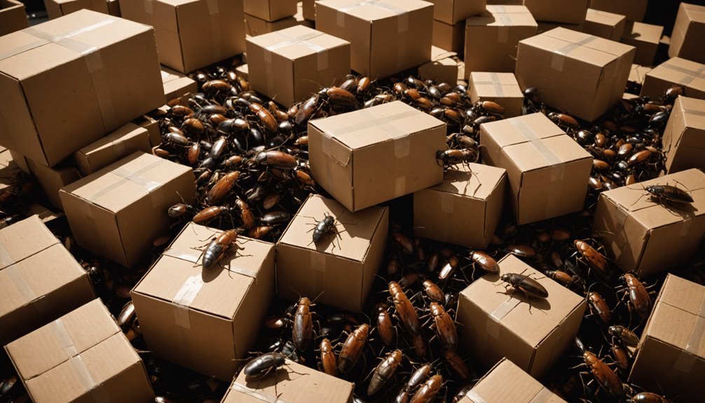 cockroaches thrive in cardboard