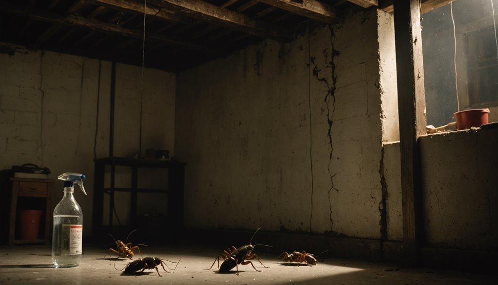 eliminate basement cockroach infestations