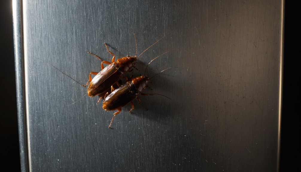 german cockroach behind fridge