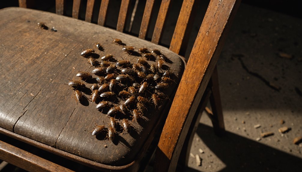 inspect furniture for cockroaches