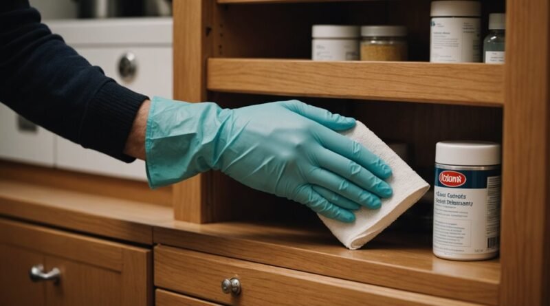 remove cockroach droppings safely
