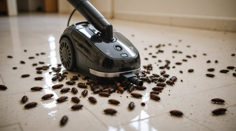 vacuuming cockroach droppings safety