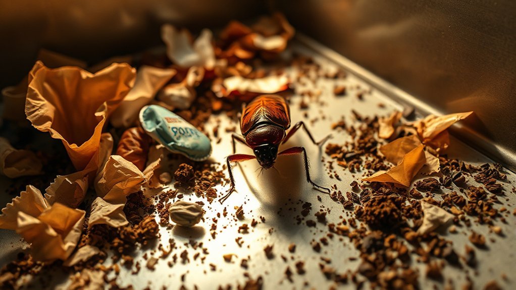 clutter fosters cockroach survival