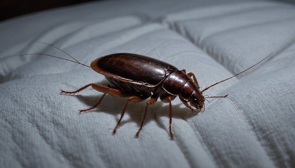 why cockroaches end up in bed while sleeping food crumbs sweat body heat moisture attractants