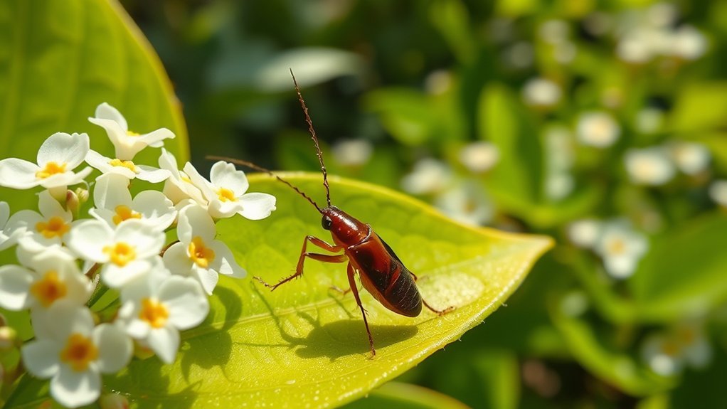 cockroaches unexpectedly pollinate plants