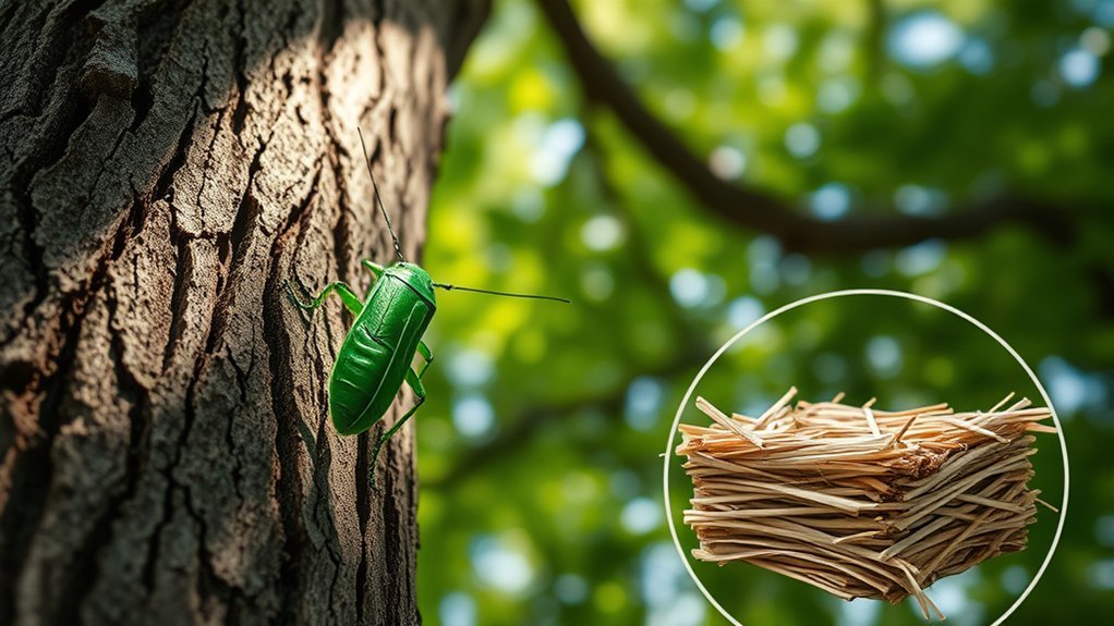 outdoor cockroaches in vegetation